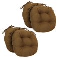 thumbnail image 1 of 16-inch Solid Micro Suede Round Tufted Chair Cushions (Set of 4), 1 of 2