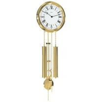 Hermle 27" Gold and White Round Pendulum Wall Clock