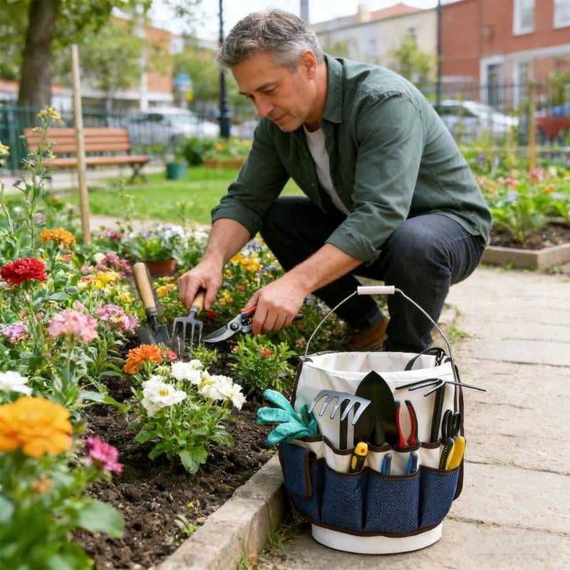 CEORPER Water Resistant Gardening Tool Bag Organizer Case For Gardening Projects