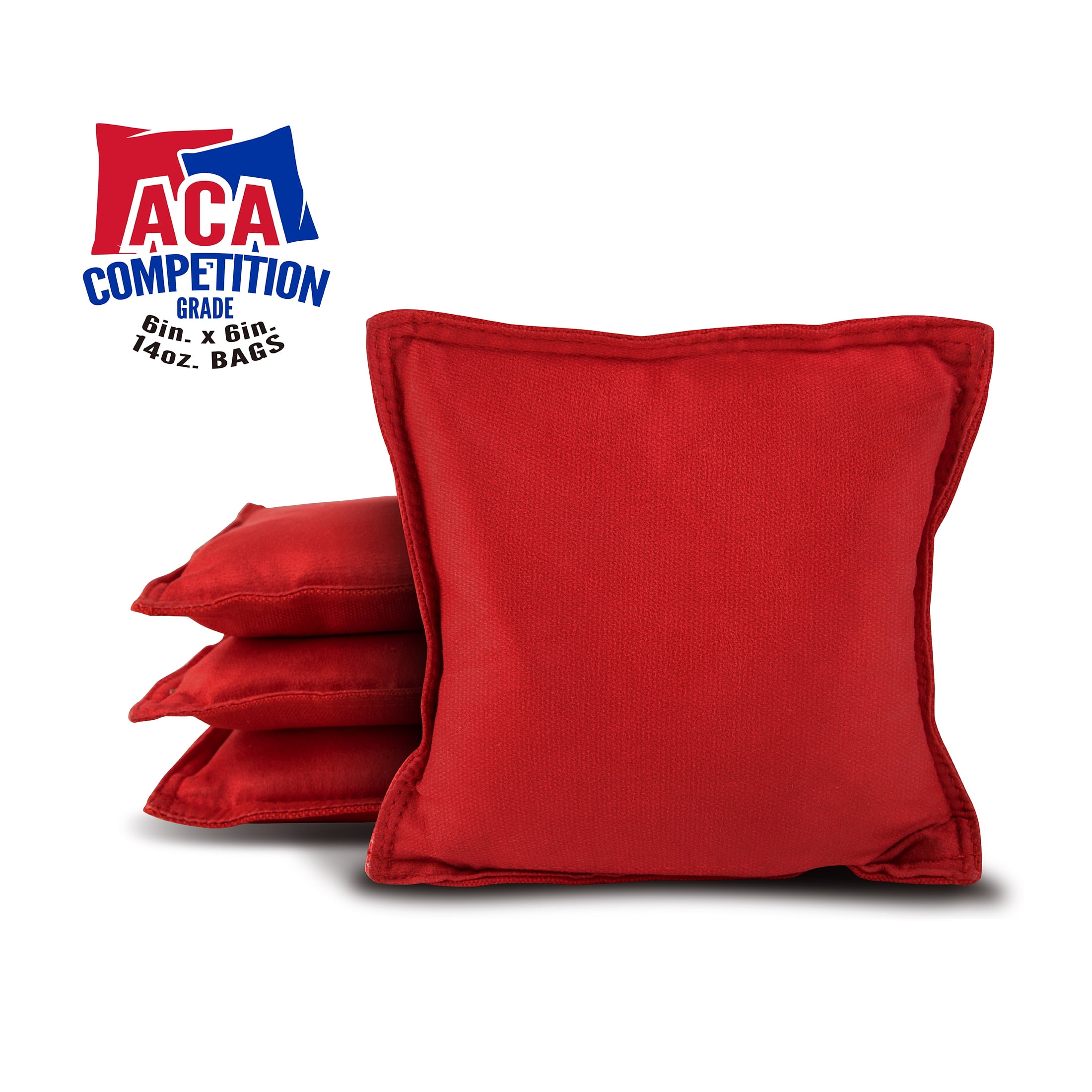 MD Sports Official Size Nylon Dual Sided Stick & Slide Bean Bags, Red