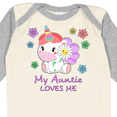 thumbnail image 4 of Inktastic My Auntie Loves Me- cute unicorn Boys or Girls Long Sleeve Baby Bodysuit, 4 of 5