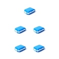 thumbnail image 2 of Caja de pastillas Kearding organizador semanal de tabletas 5piezas azul, 2 of 5