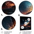 thumbnail image 3 of Designart "Celestial Worlds III" Galaxies Metal Wall Art Prints, 3 of 5