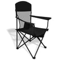 thumbnail image 4 of LIFERECORD Portable Camping Chair with Cup Holder & Side Pocket, Lightweight Folding Outdoor Chair for Beach, Fishing, Picnic, Heavy Duty 225LBS Capacity, Black, 4 of 10