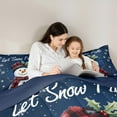 thumbnail image 5 of Homewish Christmas Snowman Bedding Comforter Set,Xmas Tree Red Berry Twin Comforter Sets,Happy New Year Bedding Set For Girl Boys,Super Cozy Room Decor Reversible,2-Piece, 5 of 8