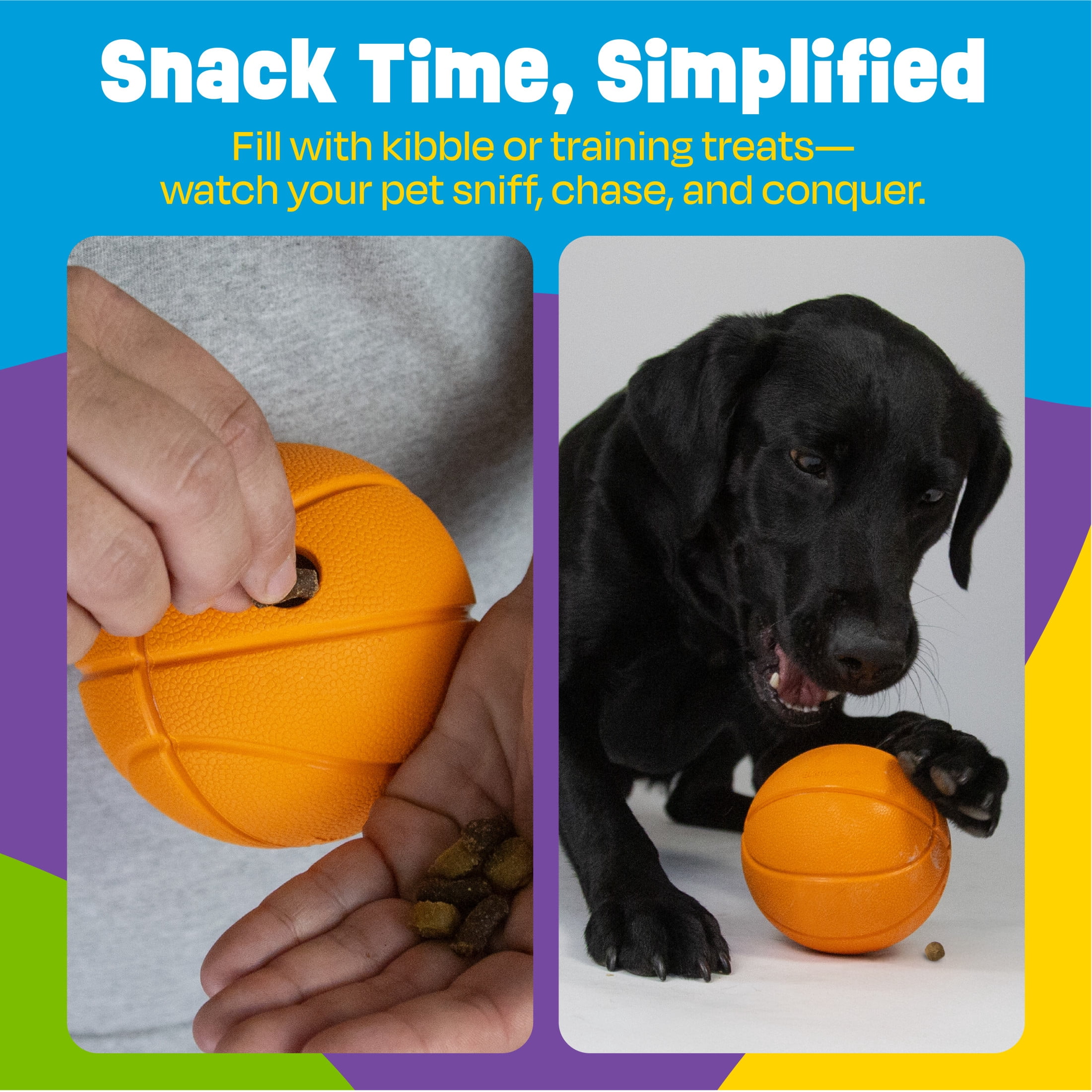 Brightkins Basketball Treat Dispenser, Puppy Essentials, Dog Birthday Treat Pouch Gifts