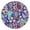 1-佩斯利-1660-多色自带手柄汽车杯40OZ-上留口-全幅(1), variant on Stretch Round Tablecloth Boho Floral Design, Elastic Hem for 38 to 42 Inch Tables, 44" Durable Vinyl Cover for Cafe & Home