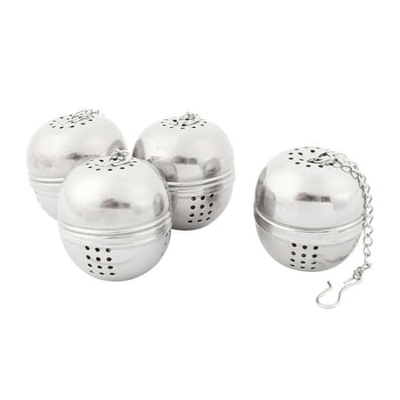 Home Stainless Steel Egg Shaped Seasoning Tea Leaf Strainer Infuser 4cm Dia