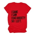 thumbnail image 2 of B91xZ Tuniques Grande Taille pour Femmes Sweatshirts Imprimés Décontractés Col Rond Manches Courtes T-Shirts, Rouge S, 2 of 4