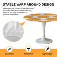 thumbnail image 6 of Yellow Hydrangea Flowers Elastic Fitted Round Table Cover Grey Floral Modern Waterproof Outdoor Tablecloth for Holiday Party, Picnic, Patio & Dining Fits Tables Up to 36"-44", 6 of 8