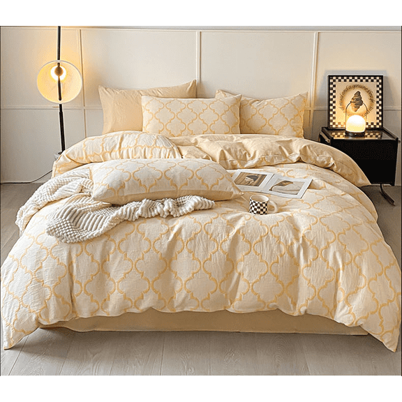 ERDOUY Bed Sheets Set, Bedding Sheets Pillowcases Kit, Twin Bed Set, Hotel Bedding, Home Decor(Yellow)