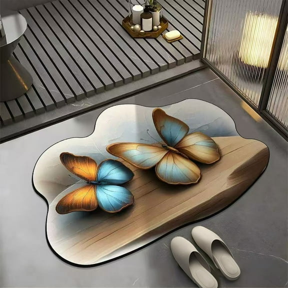 Xihbxyly Tapete de Diatomeas, Alfombra de Baño Superabsorbente, Base Antideslizante para Mayor Seguridad, Suave y Cálida, Ideal para Pies, Uso Versátil En El Hogar, Ideal para Baños y Tocadores.