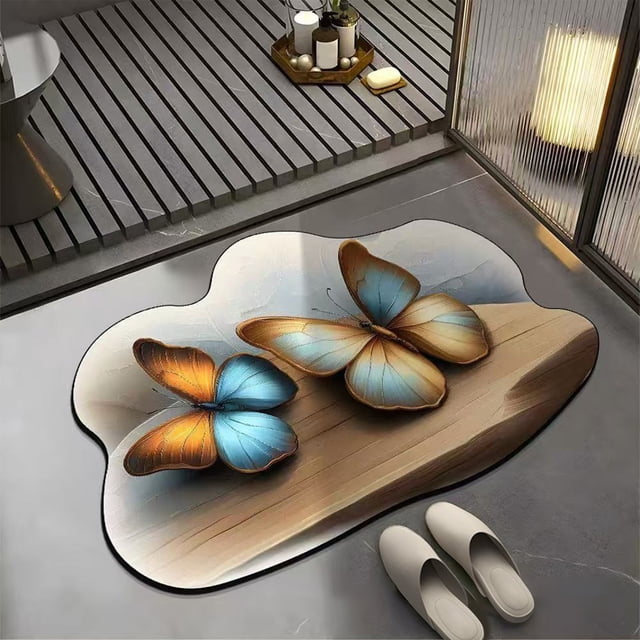 Xihbxyly Tapete de Diatomeas, Alfombra de Baño Superabsorbente, Base Antideslizante para Mayor Seguridad, Suave y Cálida, Ideal para Pies, Uso Versátil En El Hogar, Ideal para Baños y Tocadores.