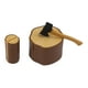 thumbnail image 2 of 1:12 Juego de hacha y estaca de madera, mini accesorios de jardín, proyecto de diorama. Marrón oscuro, 2 of 9