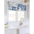 thumbnail image 3 of Valances for Windows Abstract Stitching Rod Pocket Cafe Window Treatments Valance Curtains for Kitchen Bathroom Laundry Basement Windows 60"x14", 3 of 9