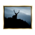 thumbnail image 3 of Stupell Industries Elk Silhouette At Dusk Deep Blue Night Sky Photograph Metallic Gold Floating Framed Canvas Print Wall Art, Design by James Dobson, 3 of 5