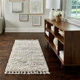 thumbnail image 2 of nuLOOM Brooke Contemporary Shag Runner Rug, 2' 6" x 12', Ivory, 2 of 5
