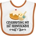 thumbnail image 3 of Inktastic 1st Hanukkah Childs Dreidel Boys or Girls Baby Bib, 3 of 4