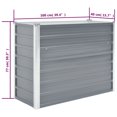 thumbnail image 4 of vidaXL Garden Raised Bed Galvanised Steel 100x40x77 cm Grey, 4 of 4