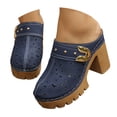 thumbnail image 3 of HSMQHJWE Sabots à Plateforme pour Femmes Mules Sandales à Talons Hauts Bout Rond Mules à Enfiler Talons Cloutés pour Femmes Chaussures Décontractées Confortables, 3 of 8