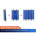 thumbnail image 7 of FDW 4 Panel Room Divider 6 ft Steel for Home Office Bedroom, Blue, 7 of 7