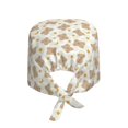 thumbnail image 2 of Kdxio Kawaii Bear Pattern Turban Hat for Women Men Comfortable Adjustable Cleaning Working Cap with Sweatband, 2 of 8