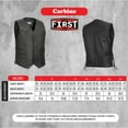 thumbnail image 3 of First Mfg Co - Carbine - Men's Motorcycle Biker Riding Black Leather Vest - Large - Western Style Back, 3 of 3