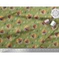 thumbnail image 3 of Soimoi Polyester Crepe Fabric Feather & Bird Cartoon Fabric Prints by Yard 52 Inch Wide, 3 of 3