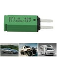 thumbnail image 1 of Mini Disjoncteur Lame Fusible Réinitialisation Automatique 30A Voiture Navire 12V 24V Vert, 1 of 8
