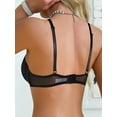 thumbnail image 2 of Elegant Black Lace Bra Women's See Through Sexy Sheer Bra Unlined Underwire Support Everyday Bra, 2 of 6