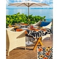 thumbnail image 5 of Fsddascl Orange Yellow Black Botanical Outdoor Tablecloth - 60x102 Inch Rectangle Dining Table Cover, Modernism Floral Spring Waterproof Outdoor Table Cloth with Umbrella Hole & Zipper for Patio, 5 of 7