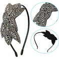thumbnail image 3 of 2Pcs 1920's Flapper Headband Great Gatsby Accessories Women Crystal Vintage Headpiece Fashion Hair Clips Roaring 20's Costume Accessories, 3 of 7