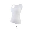 thumbnail image 4 of Sonducket Chaleco adelgazante para mujer, para ejercicio, Fitness, Jogging, entrenamiento, soporte de pecho, Tops, ropa deportiva mezclada de Camisetas sin mangas Blanco METRO, 4 of 6