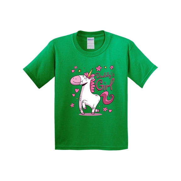 Inktastic Daddy's Girl Unicorn Youth T-Shirt