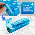 thumbnail image 5 of MEDca Monthly Pill Box - Smart Prescription Organization with 31 Compartments, Blue, 5 of 10