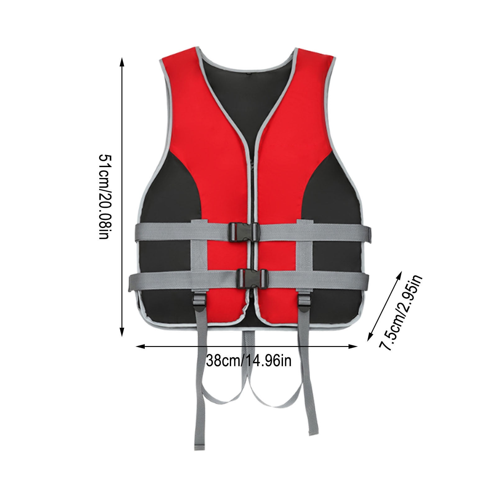 Tgbvmt Adult High Buoyancy Life Vest Reflective Whistle Adjustable Buckles Ergonomic Design Automatic Supine Position for Outdoor Water Sports Boating Fishing Swimming Water Safety Flotation Vest