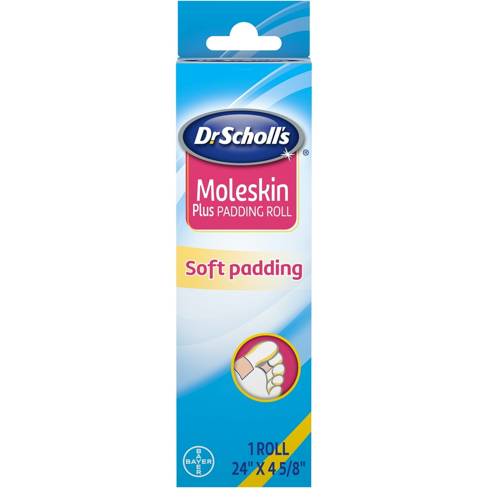 Dr. Scholl’s Moleskin Plus Padding Roll (24" x 4 5/8") for Protection