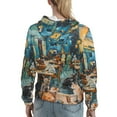 thumbnail image 7 of Lsque Whimsical Cats Night Cafe Pattern Casual Women's Hoodie,Hooded Sweatshirt with Kangaroo Pocket,Pullover Hoodie with Eye-catching Drawstrings-Small, 7 of 7
