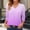1-Purple, variant on Womens 2025 Fashion Tops 3/4 Length Sleeve Cotton Loose Fit V-Neck T-Shirts Solid Color Fall Basic Tees Trendy Business Casual Half Sleeve Tops Y2K Style Para Mujer Pink 2X