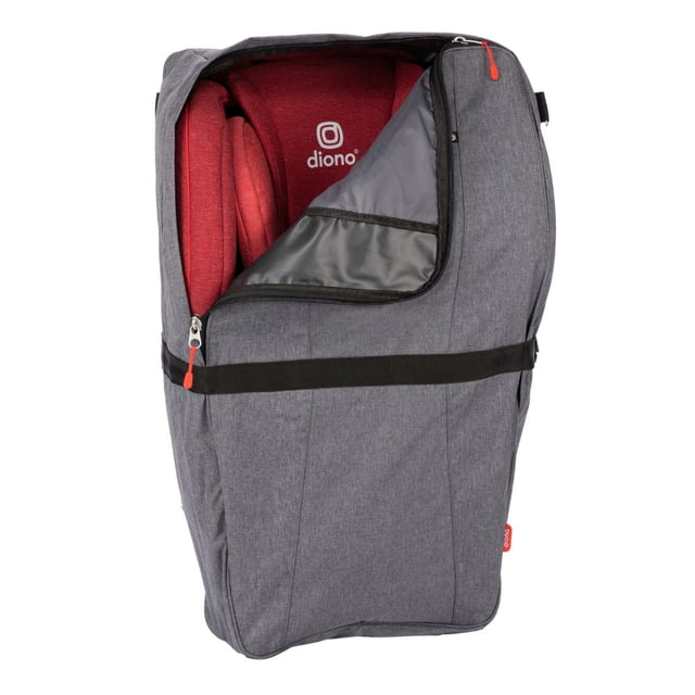 Diono Radian Car Seat Travel Backpack with Padded Shoulder Straps, Gray