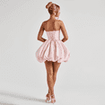thumbnail image 6 of EASYBRAUS Women Strapless Bow Backless Mini Dress Sexy Summer A Line Party Dress, 6 of 8