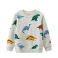 thumbnail image 1 of Long Sleeve Children Fleece Dinosaurs Cartoon Not A Hooded Sweater And Cute Boy Sweatershirt, 1 of 6