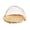 L-round-shaped, variant on Anti-insect Dustproof Basket Anti-mosquito Hand-Woven Tent Basket Fruit Vegetable Tray Mesh Drying Dustpan Food Storage Basket