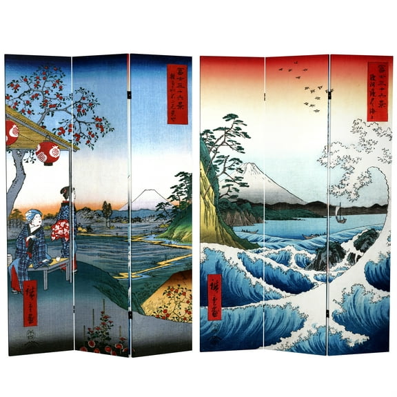 Handmade 6' Sea at Satta and Teahouse Hiroshige Room Divider