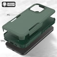 thumbnail image 2 of TECH CIRCLE Back Cover Case, for iPhone 16 Pro Max Case 6.9-Inch (2024), Plastic Shell Silicone Protective Shockproof Phone Case, Slim Fit Lightweight Basic Case for Women Men, Darkgreen, 2 of 5
