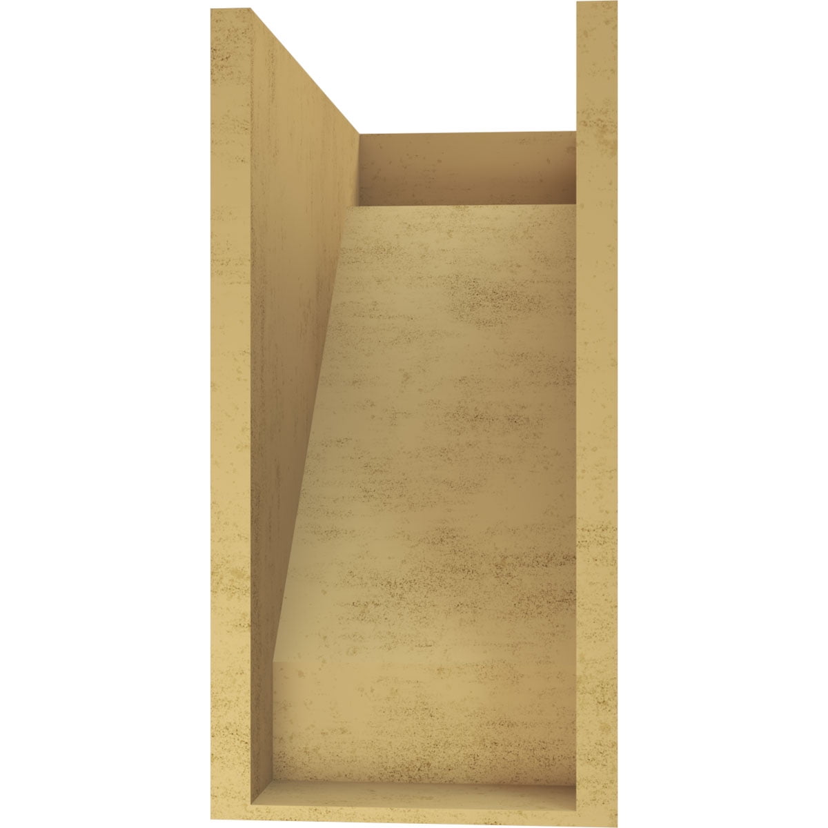10"W x 20"D x 20"H Classic Burlington Rough Cedar Woodgrain TimberThane Corbel, Primed Tan
