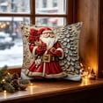 thumbnail image 2 of Sahpxhe Christmas Pillow Covers,17.7x17.7in Printed Cushion Throw Pillow Case with Santa Reindeer Pine Tree Design for Sofa Bedroom Winter Holiday Decor Multicolor-C, 2 of 6