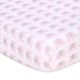 thumbnail image 5 of The Peanutshell Ensemble de Draps-Housse pour Lit de Bébé Fille, Éléphant Rose, Ensemble de 4, 5 of 5