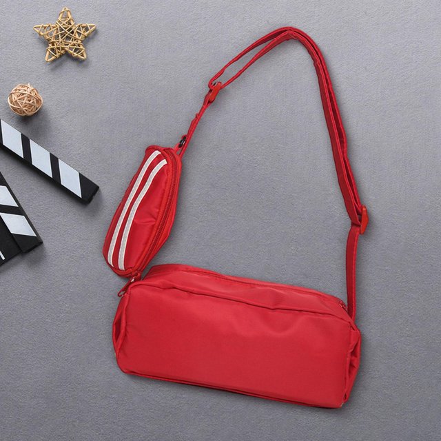 Bolso de hombro para mujer con cierre de cremallera, bolso de compras femenino, bolso cruzado de moda Rojo
