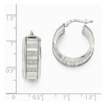 thumbnail image 2 of FB Jewels Leslie's Sterling Silver Polished Glimmer Infused Hoop Earrings, 2 of 2